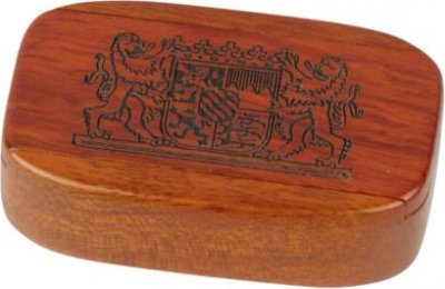 Tabakdose aus Rosenholz mit Bayernwappen