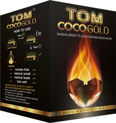 Tom Coco Gold - Cocosflame Briketts 1,0 kg