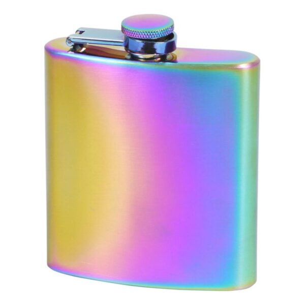 Flachmann Edelstahl rainbow glänzend