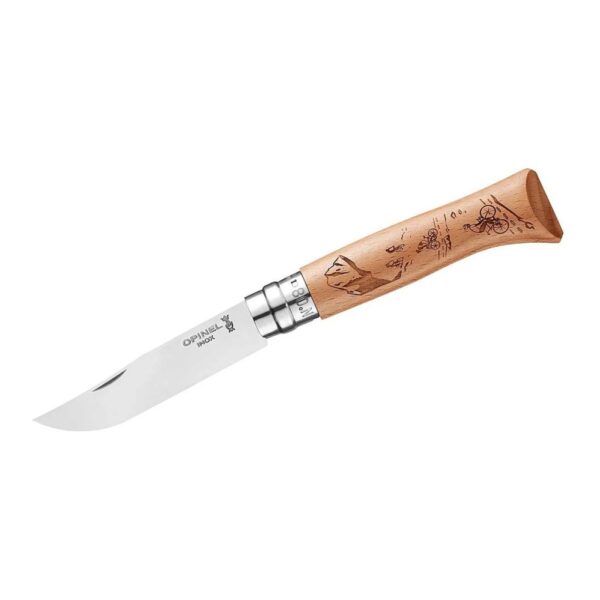 Opinel No. 08 Gravur Fahrrad rostfrei