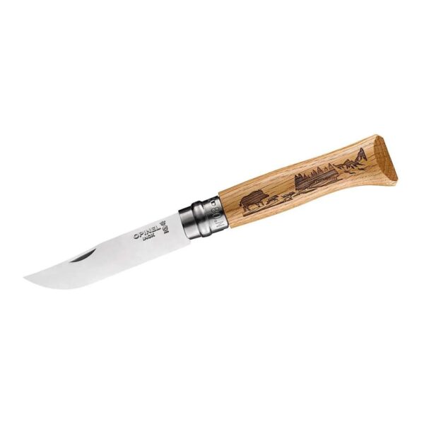 Opinel No. 08 Gravur Wildschwein rostfrei