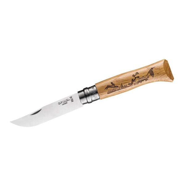 Opinel No. 08 Gravur Hase rostfrei