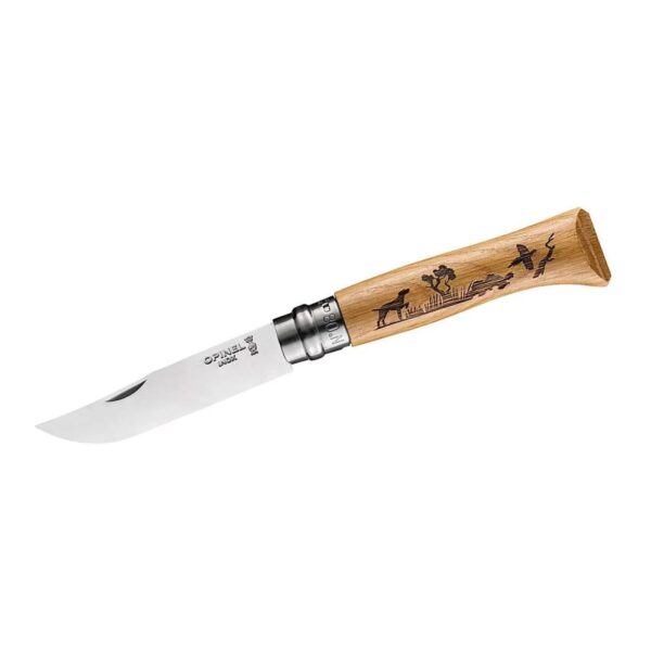 Opinel No. 08 Gravur Hund rostfrei