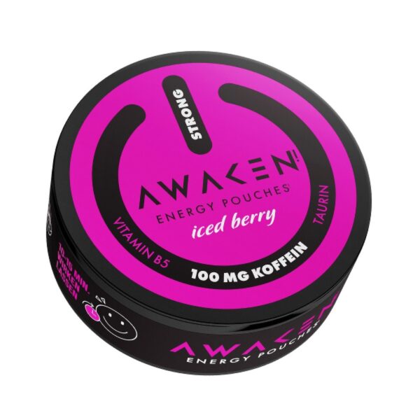 AWAKEN Energy Pouches ice berry strong tabakfrei mit Koffein
