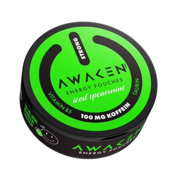 AWAKEN Energy Pouches iced spearmint tabakfrei mit Koffein