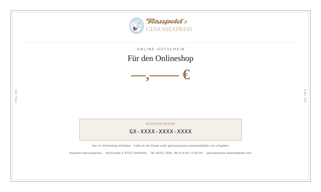 Online-Gutschein