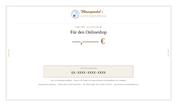 Online-Gutschein